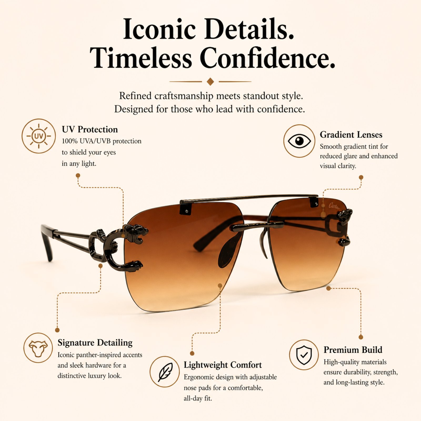 Rimless sunglasses - Image 3