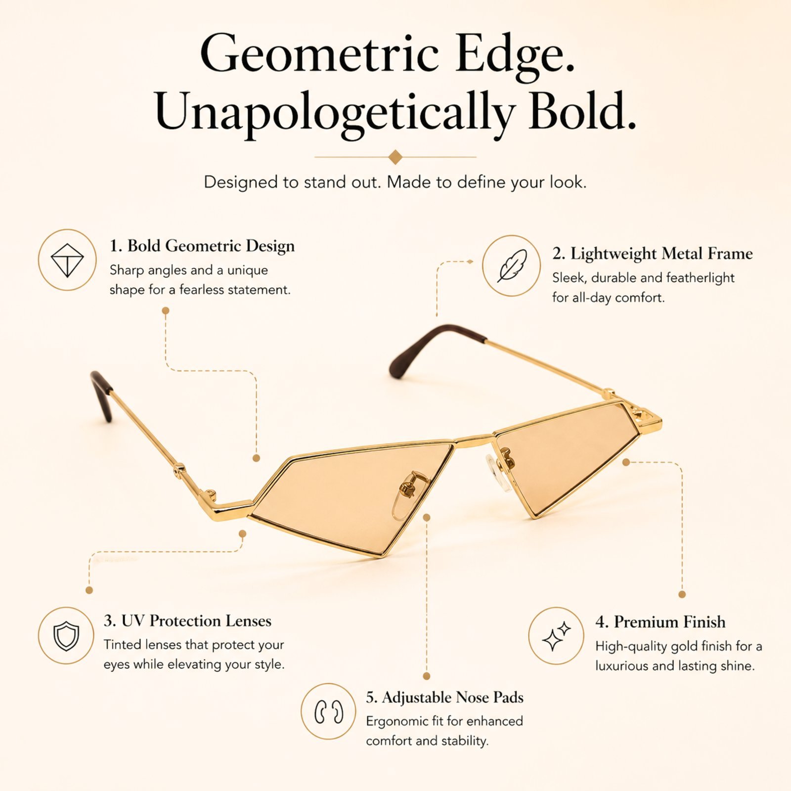 Geometric Edge Bold sunglasses - Image 3