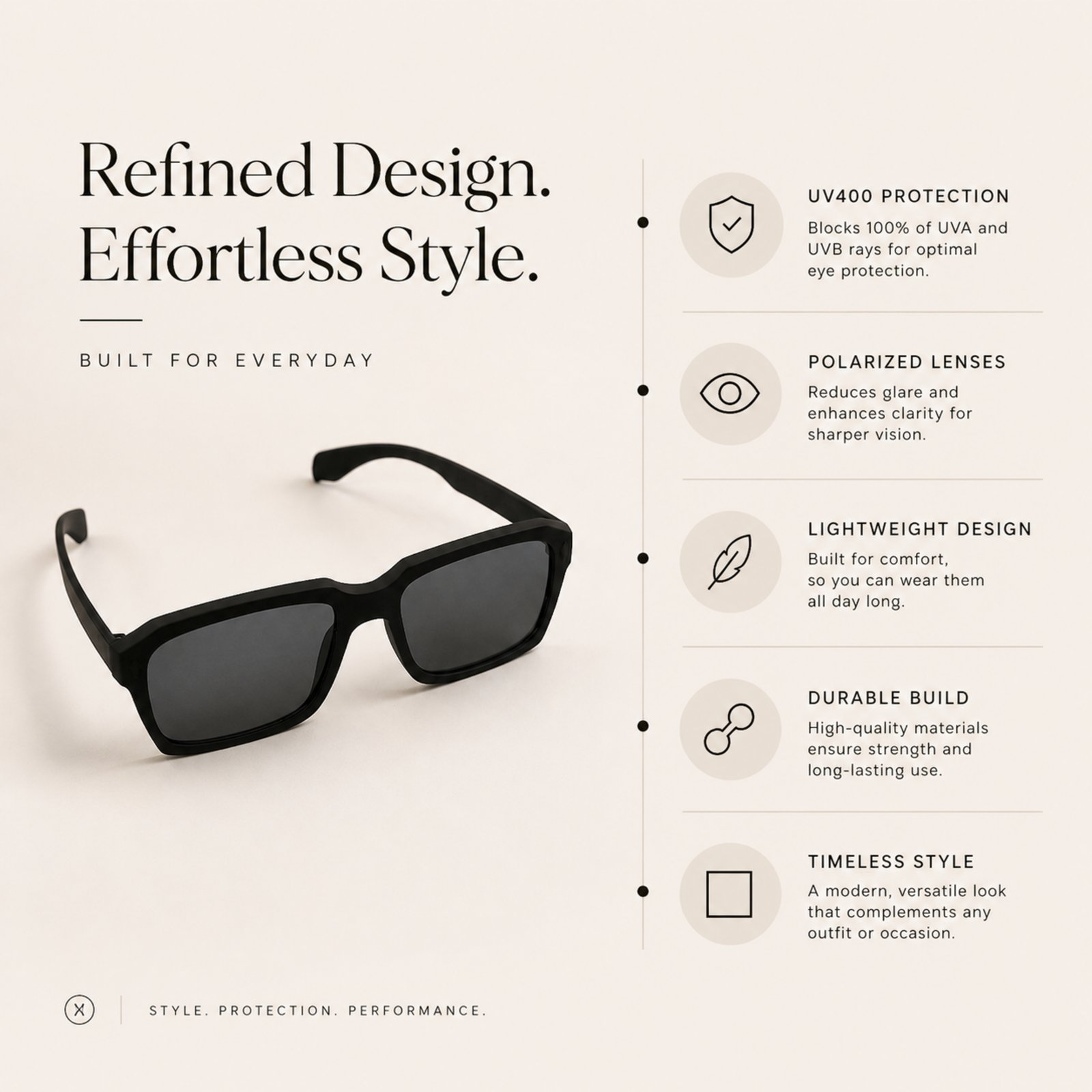 Bold Sheet sunglasses Refined design - Image 3