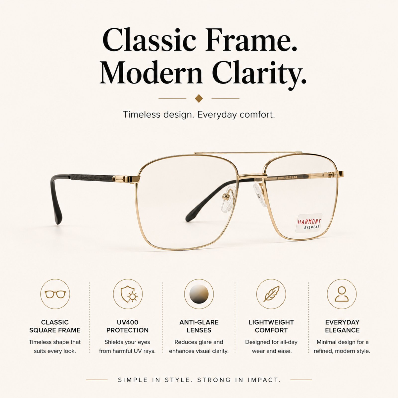 Golden metal frame - Image 3